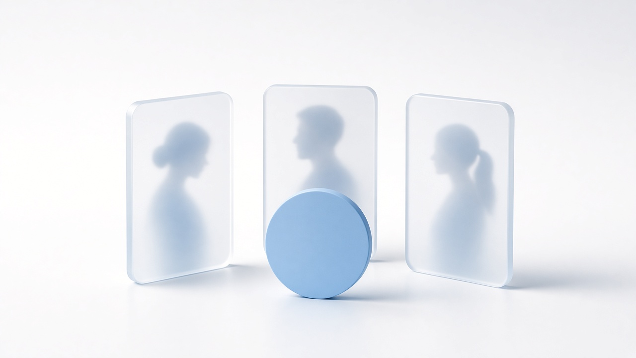 Three small panels pointing to one central rubric circle.